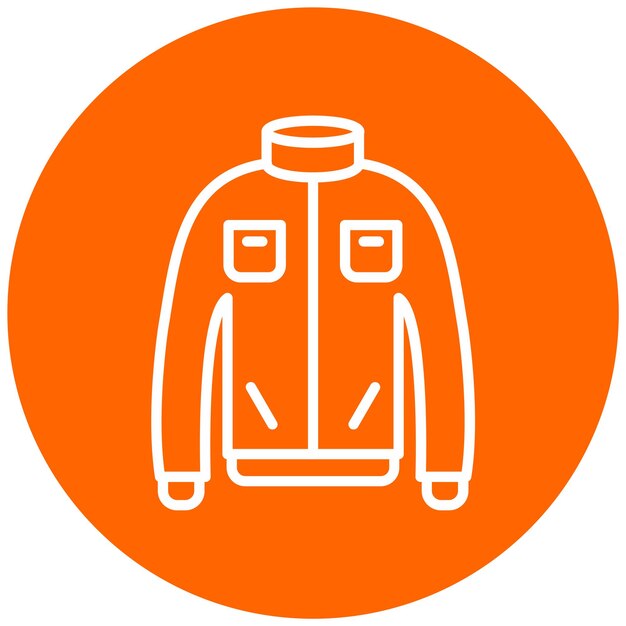 Estilo de icono de abrigo de invierno de diseño vectorial