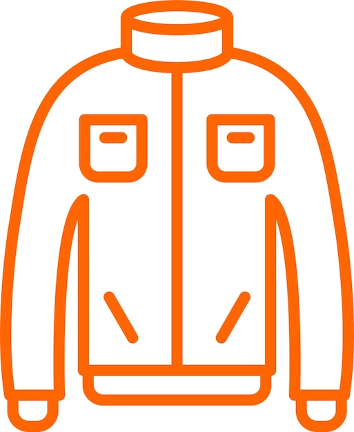 Estilo de icono de abrigo de invierno de diseño vectorial