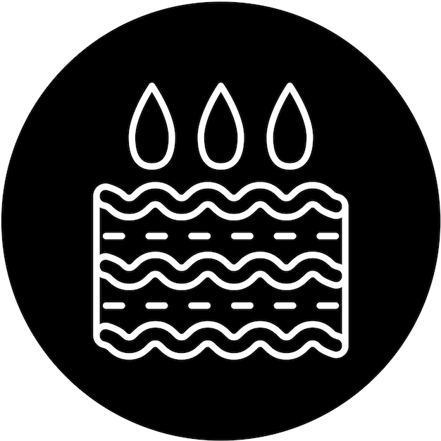 Estilo del icono de absorción del diseño vectorial