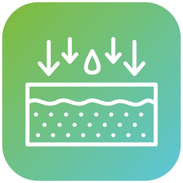 Estilo del icono de absorción del diseño vectorial