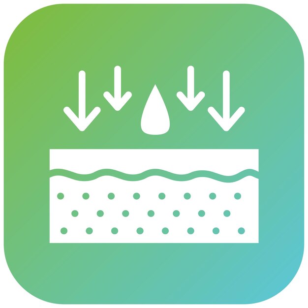 Estilo del icono de absorción del diseño vectorial