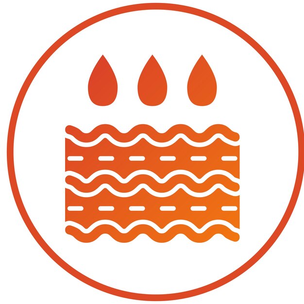 Estilo del icono de absorción del diseño vectorial