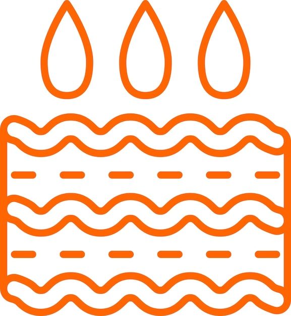 Estilo del icono de absorción del diseño vectorial