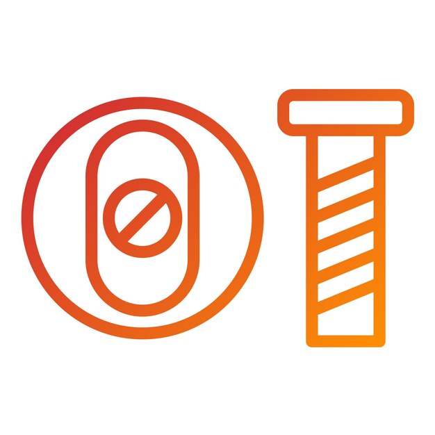 Estilo del icono de los accesorios de diseño vectorial