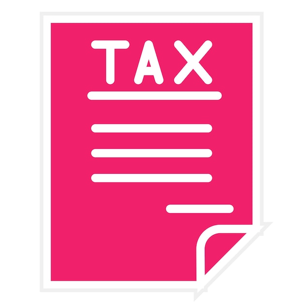 Estilo del icono de acompañamiento de impuestos de diseño vectorial