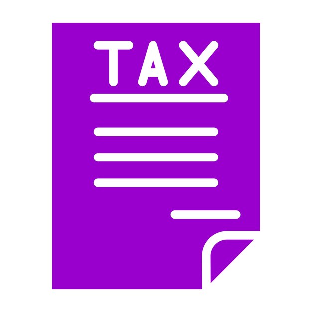 Estilo del icono de acompañamiento de impuestos de diseño vectorial