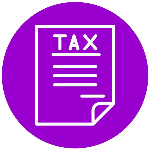 Estilo del icono de acompañamiento de impuestos de diseño vectorial
