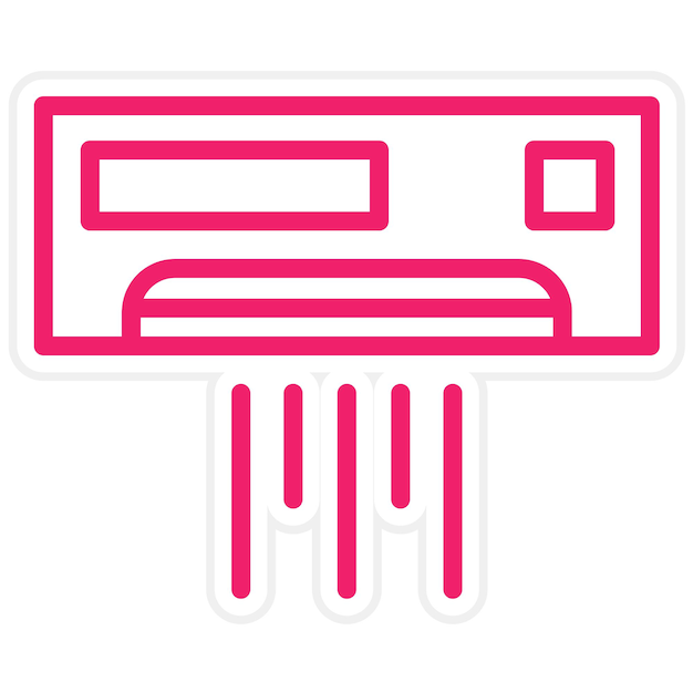 Estilo del icono del acondicionador de línea de diseño vectorial
