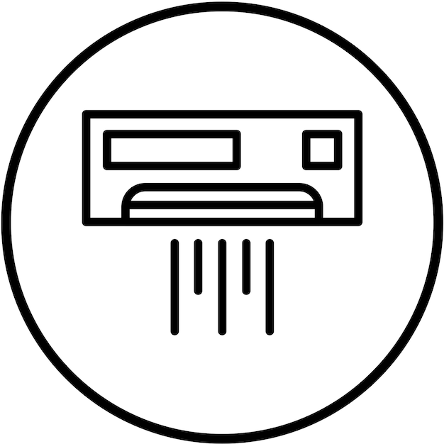 Estilo del icono del acondicionador de línea de diseño vectorial