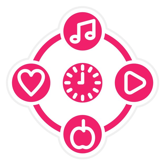Estilo del icono de la actividad de diseño vectorial