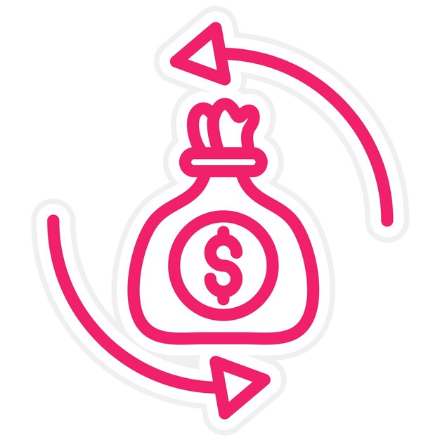 Estilo del icono del activo de diseño vectorial