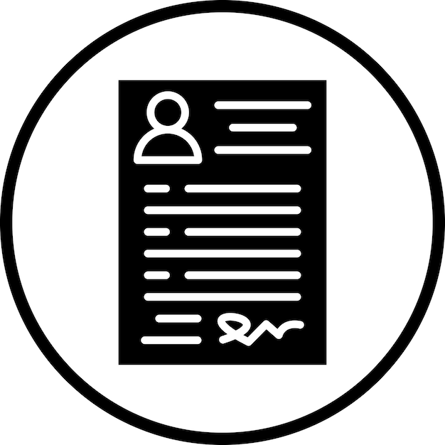 Estilo del icono del acuerdo de contrato