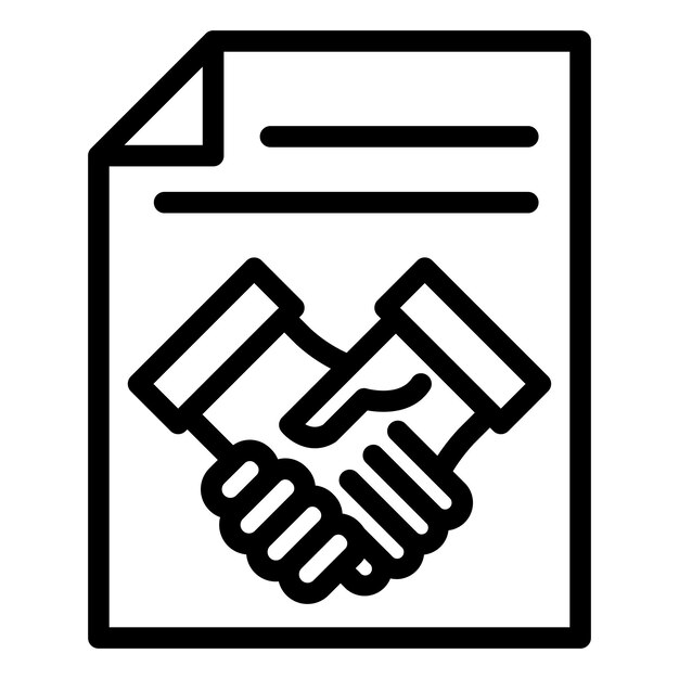 Estilo del icono del acuerdo de diseño vectorial
