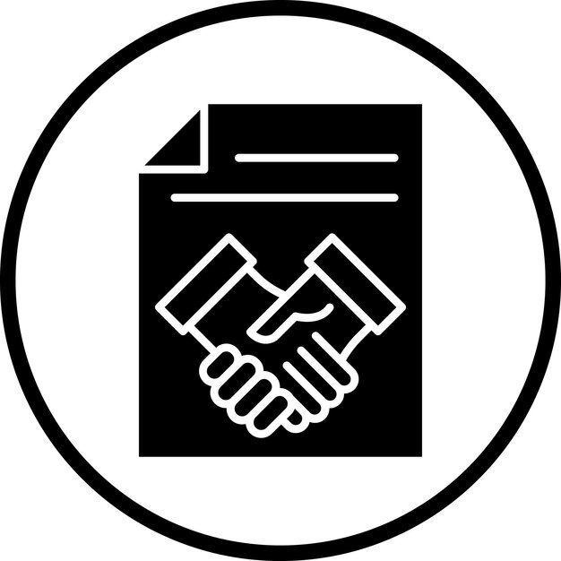 Estilo del icono del acuerdo de diseño vectorial