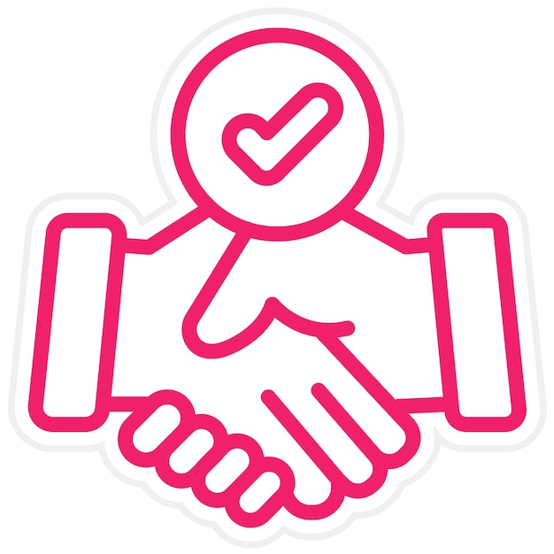 Estilo del icono del acuerdo de diseño vectorial