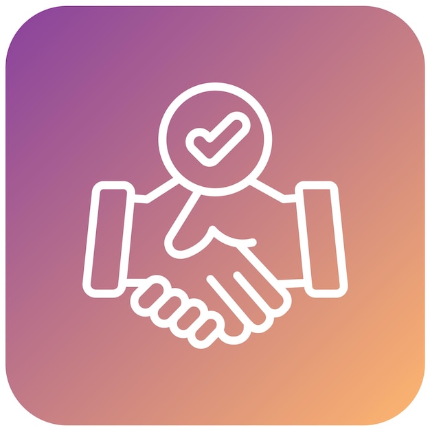 Estilo del icono del acuerdo de diseño vectorial