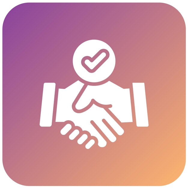 Estilo del icono del acuerdo de diseño vectorial