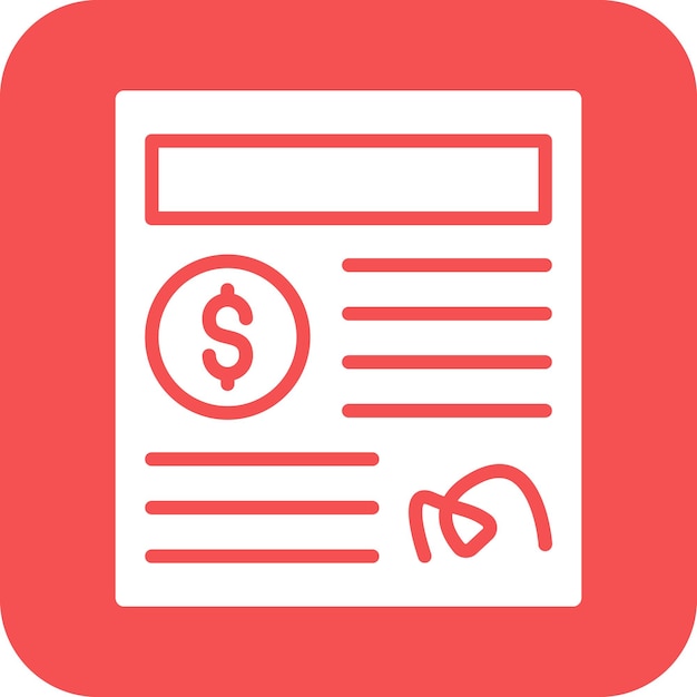Estilo del icono del acuerdo de inversión de diseño vectorial