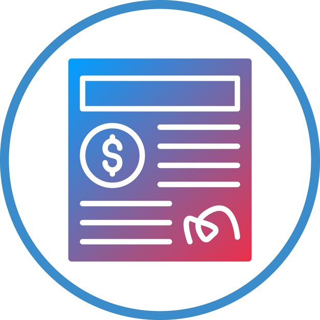 Estilo del icono del acuerdo de inversión de diseño vectorial