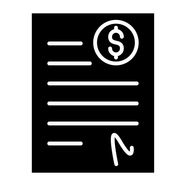 Estilo del icono del acuerdo de inversión de diseño vectorial
