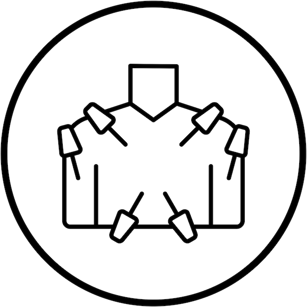 Estilo de icono de acupuntura corporal de diseño vectorial