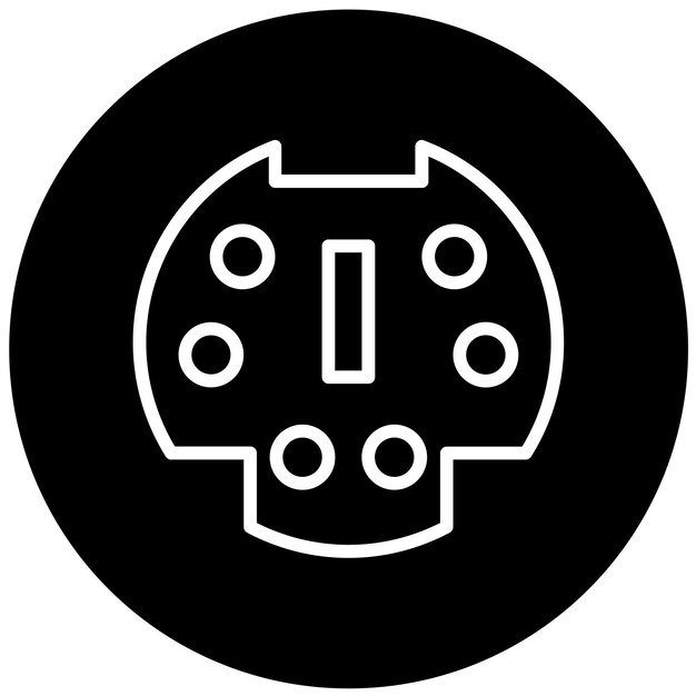 Estilo del icono del adaptador de la bahía de unidad de diseño vectorial