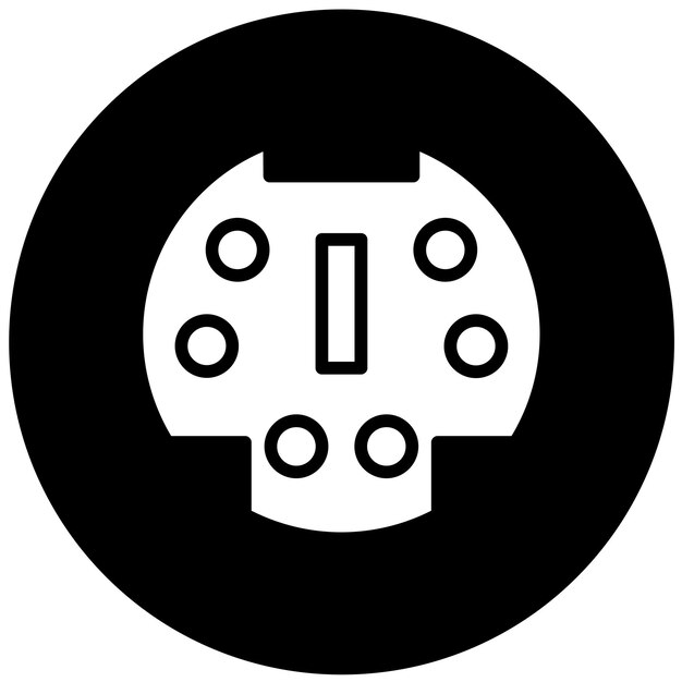 Estilo del icono del adaptador de la bahía de unidad de diseño vectorial