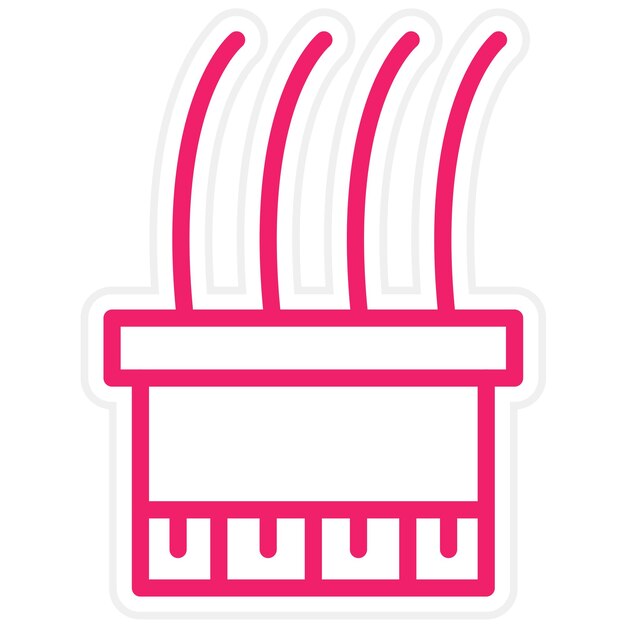 Estilo del icono del adaptador de diseño vectorial Molex