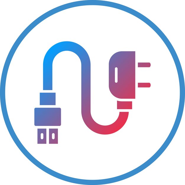 Estilo del icono del adaptador de diseño vectorial