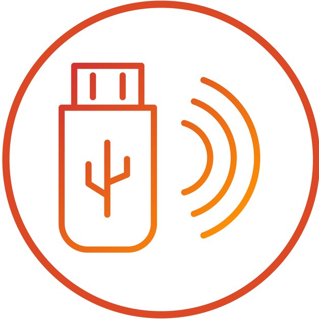Estilo del icono del adaptador de red de diseño vectorial