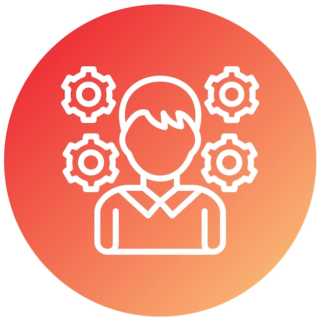 Estilo del icono de administración del diseño vectorial