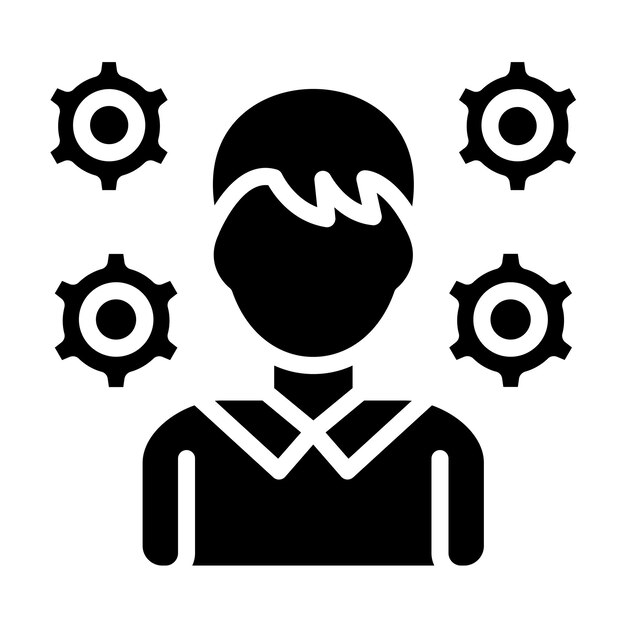 Estilo del icono de administración del diseño vectorial