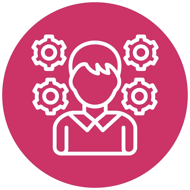 Estilo del icono de administración del diseño vectorial