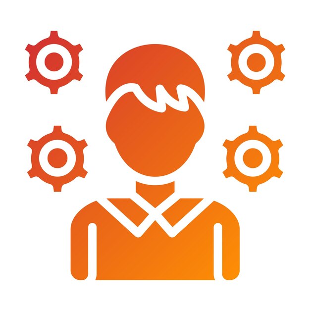 Estilo del icono de administración del diseño vectorial