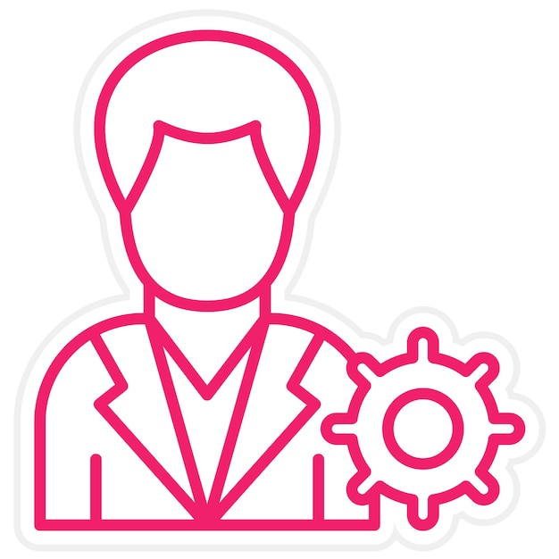 Estilo del icono de administración del diseño vectorial