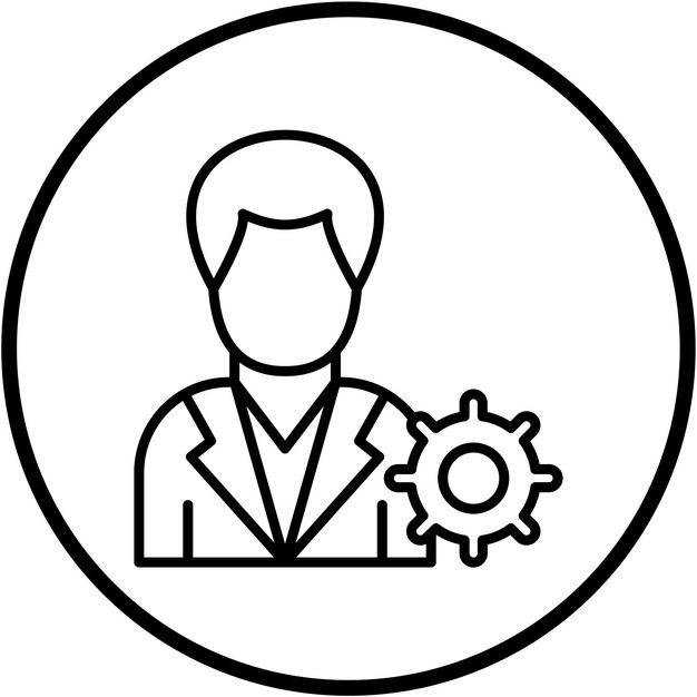 Estilo del icono de administración del diseño vectorial