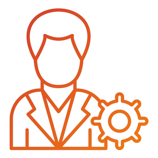 Estilo del icono de administración del diseño vectorial