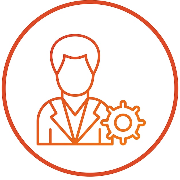 Estilo del icono de administración del diseño vectorial