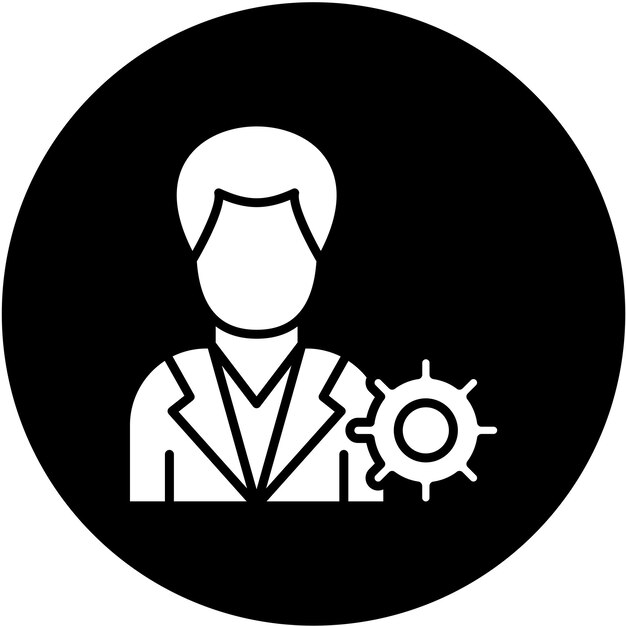 Estilo del icono de administración del diseño vectorial
