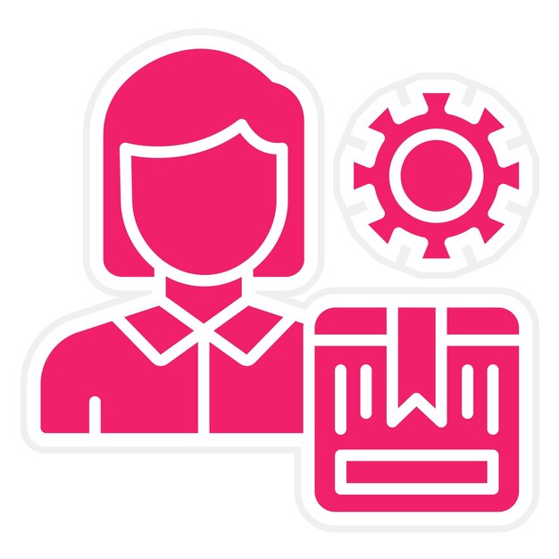 Estilo del icono del administrador de productos de diseño vectorial