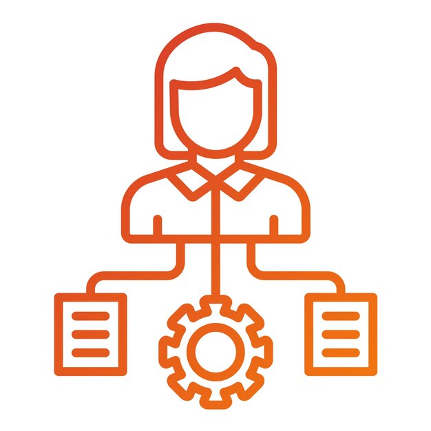 Estilo del icono del administrador de proyectos de diseño vectorial