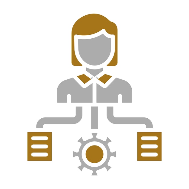 Estilo del icono del administrador de proyectos de diseño vectorial