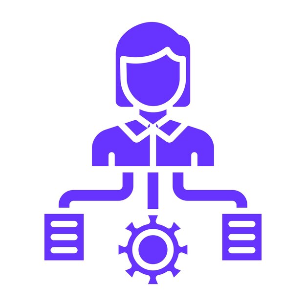Estilo del icono del administrador de proyectos de diseño vectorial