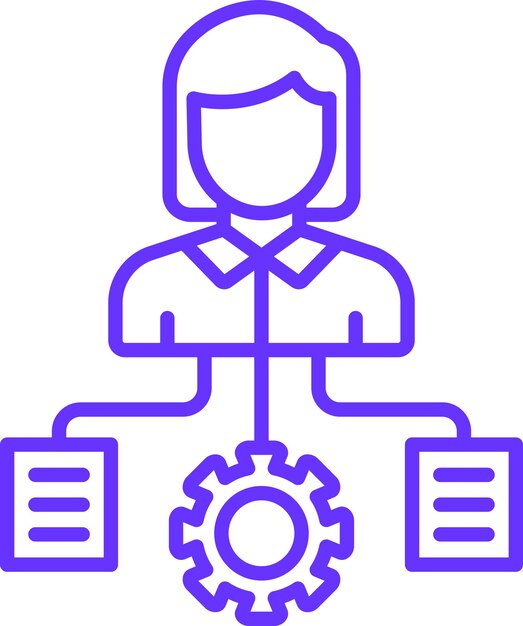 Estilo del icono del administrador de proyectos de diseño vectorial