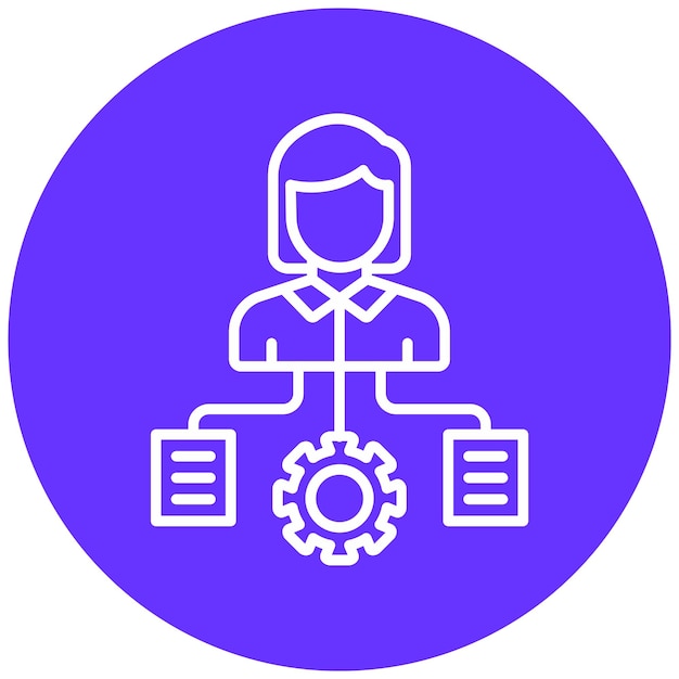 Estilo del icono del administrador de proyectos de diseño vectorial