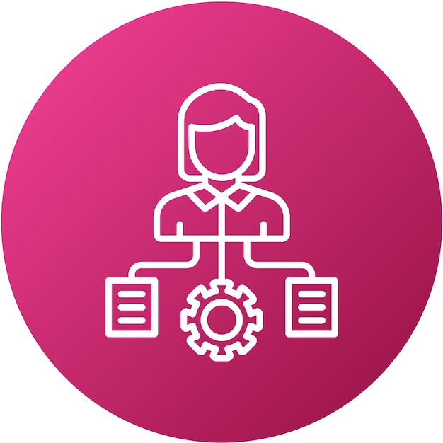 Estilo del icono del administrador de proyectos de diseño vectorial