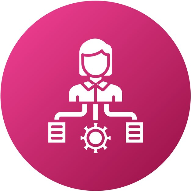 Estilo del icono del administrador de proyectos de diseño vectorial
