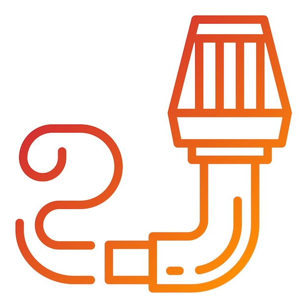 Estilo del icono de admisión de aire de diseño vectorial