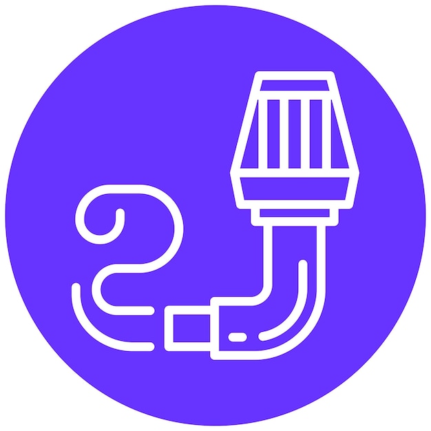 Estilo del icono de admisión de aire de diseño vectorial