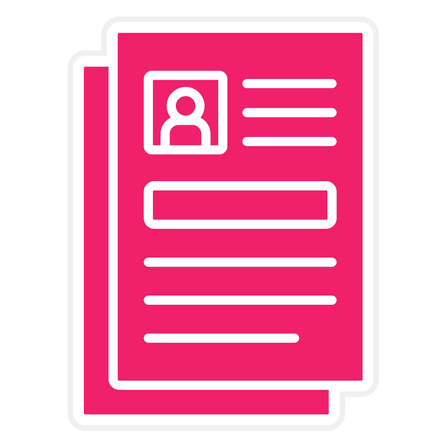 Estilo del icono de admisión del diseño vectorial